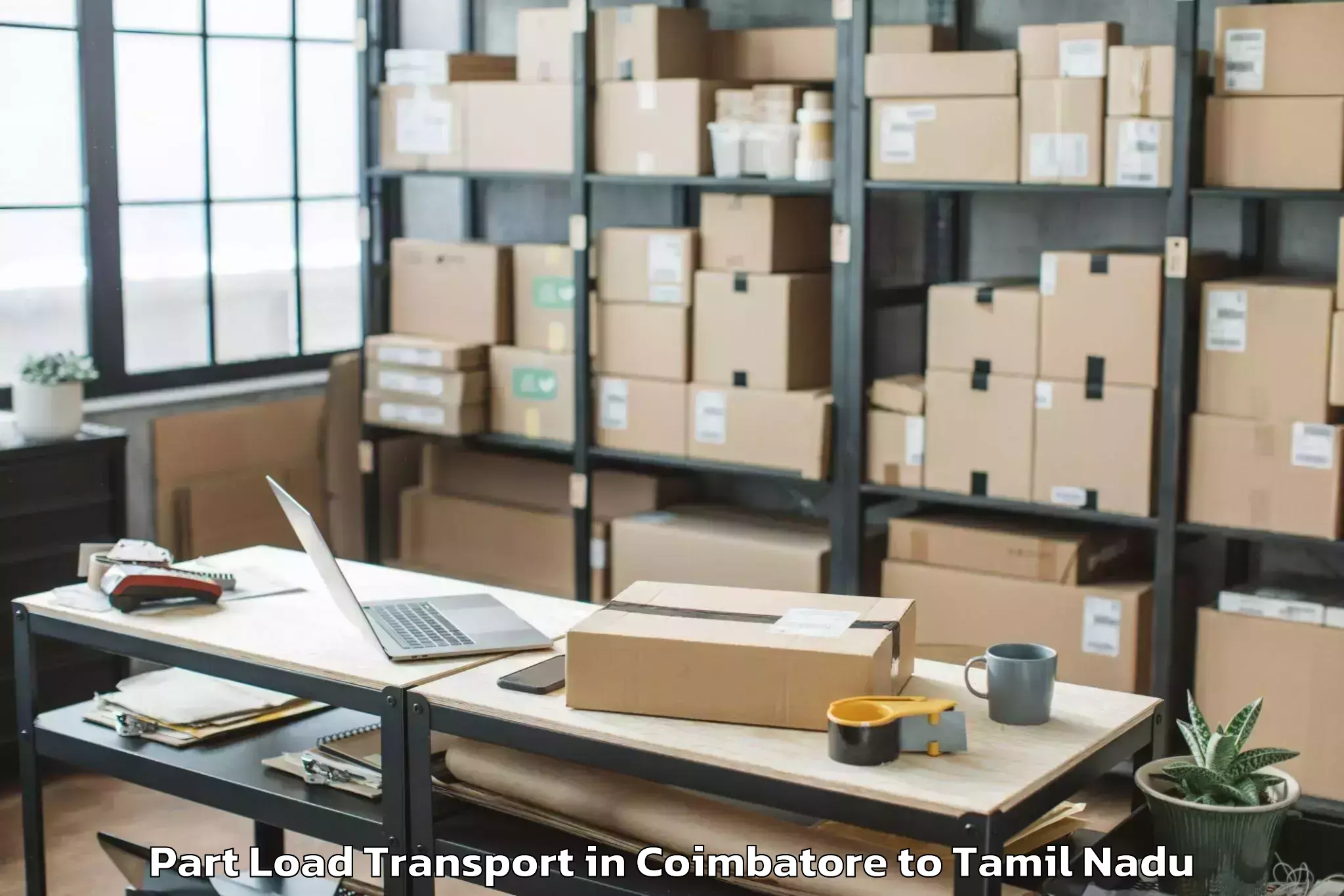 Book Coimbatore to Vanur Part Load Transport